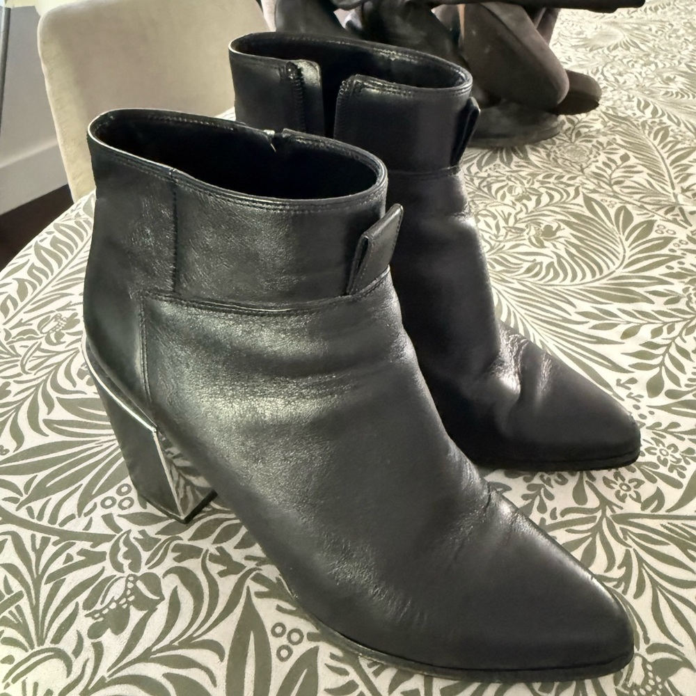 Kenzo Black Leather Heeled Boots